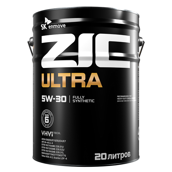 Моторное масло ZIC ULTRA  5W-30  20 л. синт.