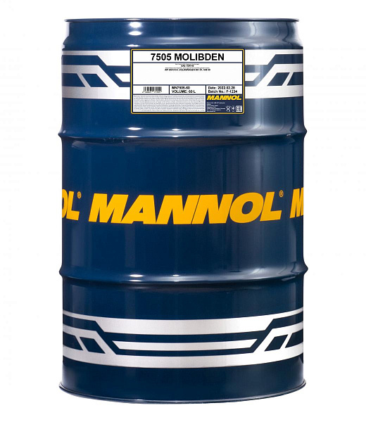 Моторное масло MANNOL Molibden 10W-40  60 л. п/синт.