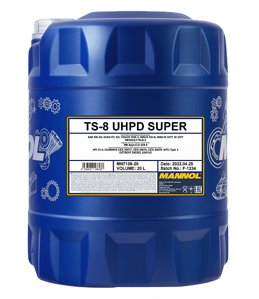 Моторное масло MANNOL TS-8 Truck special UHPD Super  5W-30  20 л. синт.