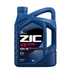 Моторное масло ZIC X5 Diesel  10W-40  4 л. п/синт.