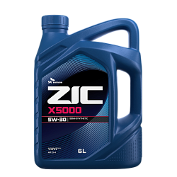 Моторное масло ZIC X5000  5W-30  6 л. п/синт.