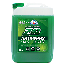 Антифриз готовый к применению AGA050Z Зеленый G12++  10 кг.